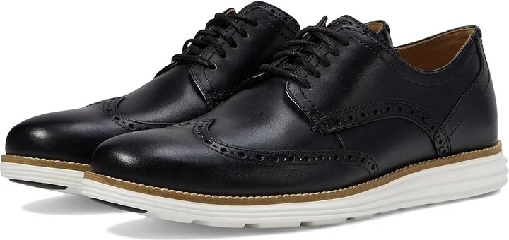Cole Haan Originalgrand Shortwing Oxford Men's Shoes Black Leather/White : 10 D - Medium, Leather/Nubuck