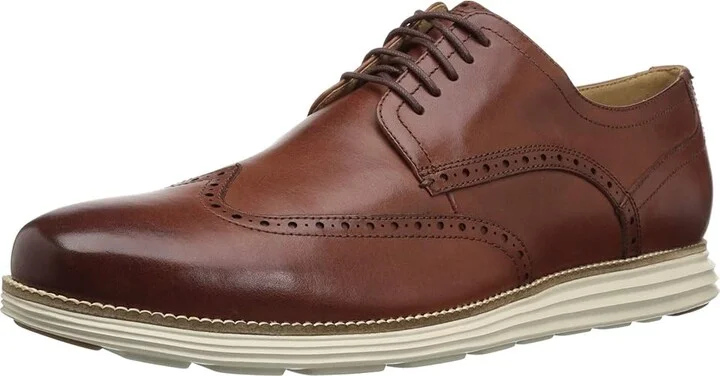 Cole Haan Originalgrand Shortwing Oxford Men's Shoes Woodbury Leather/Ivory : 10 D - Medium, Leather/Nubuck - Image 2