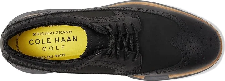 Cole Haan Originalgrand Tour Golf Waterproof Men's Shoes Black/Natural/Quiet Shade : 10 D - Medium, Synthetic - Image 2