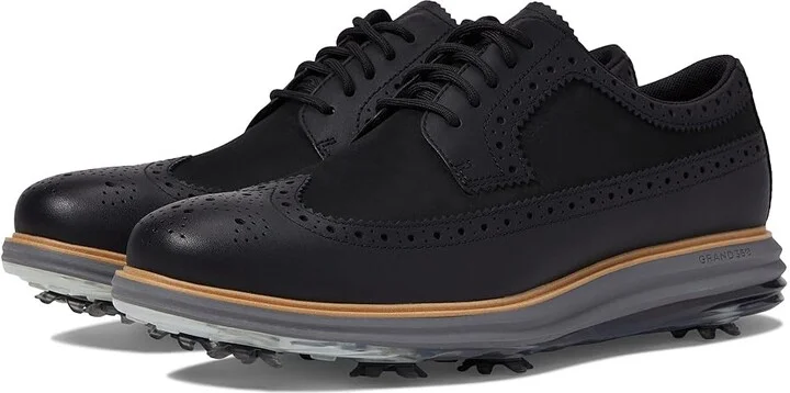 Cole Haan Originalgrand Tour Golf Waterproof Men's Shoes Black/Natural/Quiet Shade : 10 D - Medium, Synthetic