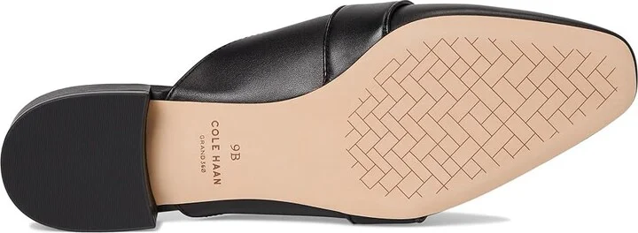 Cole Haan Pasha Mules Women's Flat Shoes Black Leather/Lizard : 8 B - Medium, Leather/Rubber - Image 3