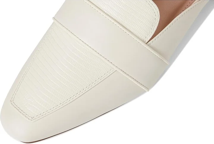 Cole Haan Pasha Mules Women's Flat Shoes Ivory Leather/Ivory Lizard Print Leather : 7 B - Medium, Leather/Rubber - Image 7