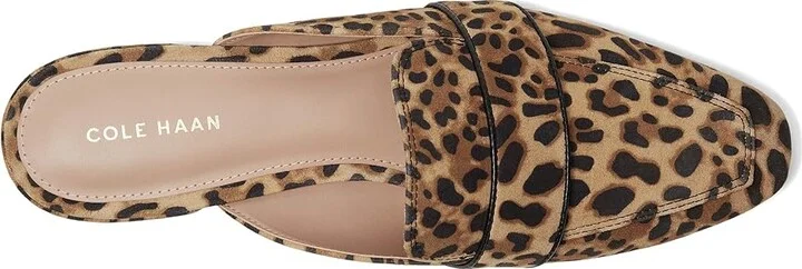 Cole Haan Pasha Mules Women's Flat Shoes Leopard Print Suede : 5.5 B - Medium, Leather/Rubber - Image 2