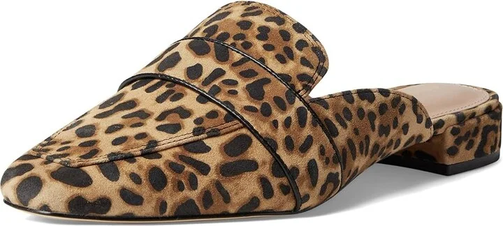 Cole Haan Pasha Mules Women's Flat Shoes Leopard Print Suede : 5.5 B - Medium, Leather/Rubber - Image 5