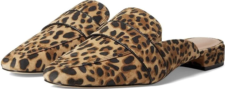 Cole Haan Pasha Mules Women's Flat Shoes Leopard Print Suede : 5.5 B - Medium, Leather/Rubber