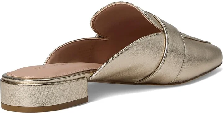 Cole Haan Pasha Mules Women's Flat Shoes Soft Gold Leather : 9.5 B - Medium, Leather/Rubber - Image 4