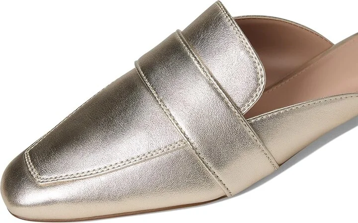 Cole Haan Pasha Mules Women's Flat Shoes Soft Gold Leather : 9.5 B - Medium, Leather/Rubber - Image 7