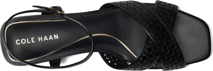 Cole Haan Patie Sandals Women's Sandals Black Perforated Leather : 5.5 B - Medium - Image 2