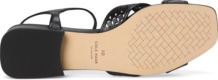Cole Haan Patie Sandals Women's Sandals Black Perforated Leather : 5.5 B - Medium - Image 3