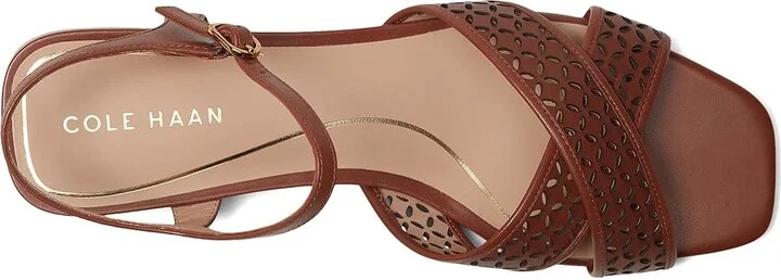 Cole Haan Patie Sandals Women's Sandals Dark Cuoio Perforated Leather : 5.5 B - Medium - Image 2