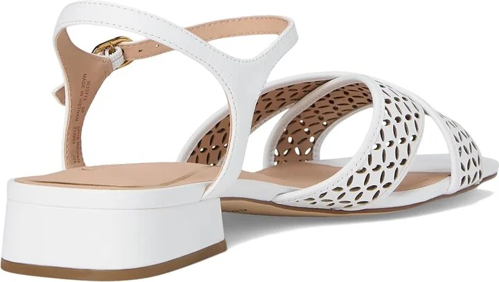Cole Haan Patie Sandals Women's Sandals White Perforated Leather : 9 B - Medium - Image 4
