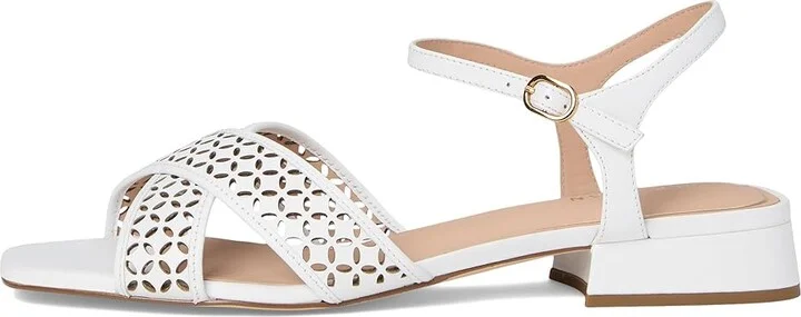 Cole Haan Patie Sandals Women's Sandals White Perforated Leather : 9 B - Medium - Image 6