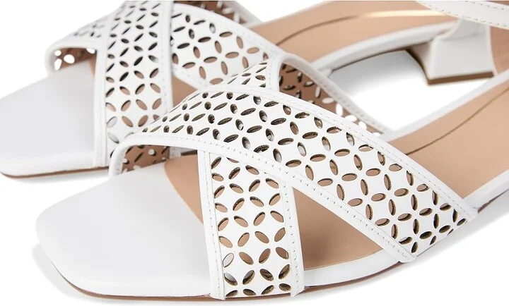 Cole Haan Patie Sandals Women's Sandals White Perforated Leather : 9 B - Medium - Image 7