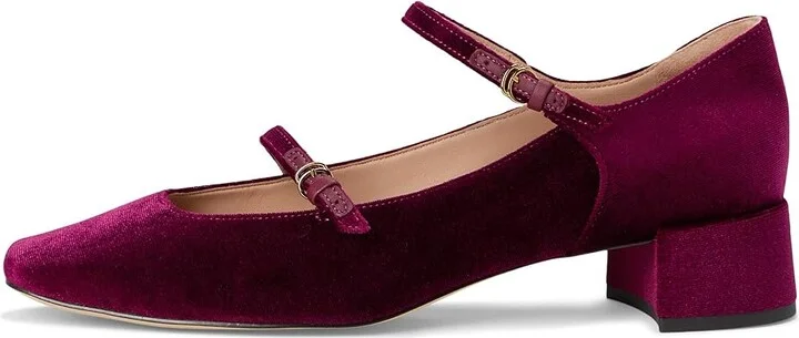 Cole Haan Paxton Maryjane Pump High Women's Heels Black Cherry Velor : 10 B - Medium, Leather/Rubber - Image 6