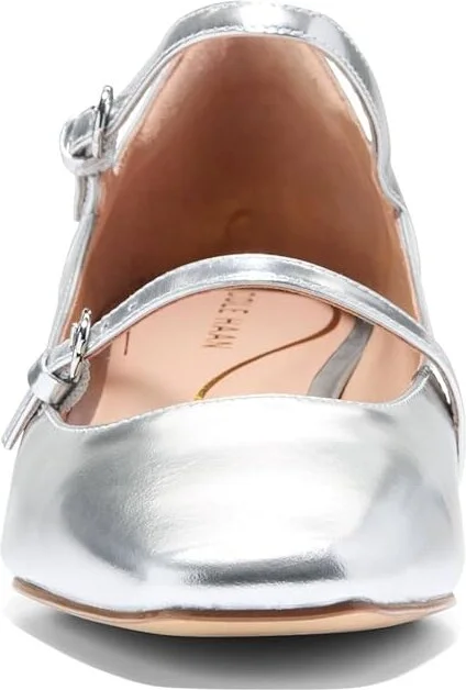 Cole Haan Paxton Maryjane Pump High Women's Heels Silver Specchio : 9.5 B - Medium, Leather/Rubber - Image 5
