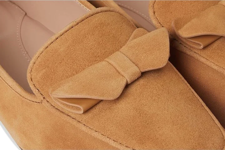 Cole Haan Payson Soft Bow Loafers Women's Shoes Biscuit Suede : 7 B - Medium, Leather - Image 7