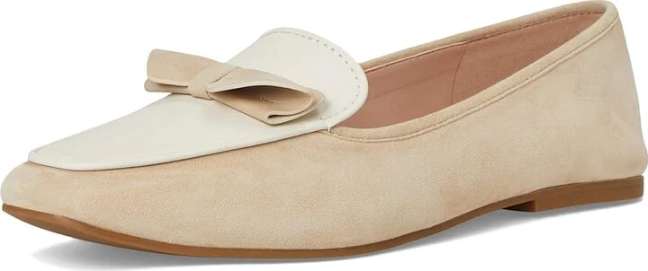 Cole Haan Payson Soft Bow Loafers Women's Shoes Light Sesame Suede/Ivory Leather : 7.5 B - Medium - Image 5