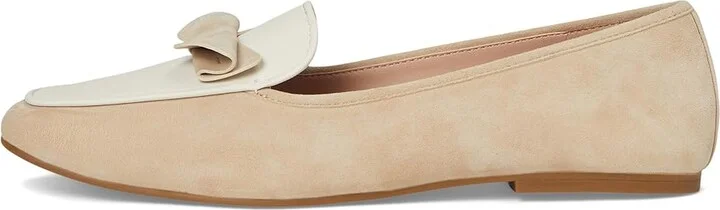 Cole Haan Payson Soft Bow Loafers Women's Shoes Light Sesame Suede/Ivory Leather : 7.5 B - Medium - Image 6