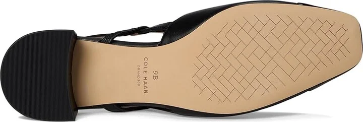 Cole Haan Pella Block Heel Slings High Women's Heels Black Leather/Black Patent : 10 B - Medium - Image 3