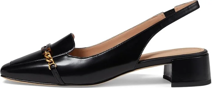 Cole Haan Penley Slingbck Pump High Women's Heels Black Box Leather : 7 B - Medium, Leather/Rubber - Image 5