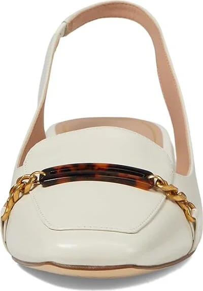 Cole Haan Penley Slingbck Pump High Women's Heels Ivory Box Leather : 8.5 B - Medium, Leather/Rubber - Image 2