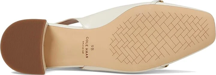 Cole Haan Penley Slingbck Pump High Women's Heels Ivory Box Leather : 8.5 B - Medium, Leather/Rubber - Image 3
