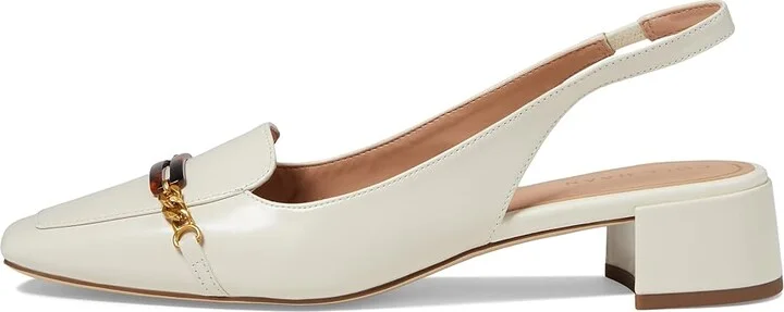 Cole Haan Penley Slingbck Pump High Women's Heels Ivory Box Leather : 8.5 B - Medium, Leather/Rubber - Image 5