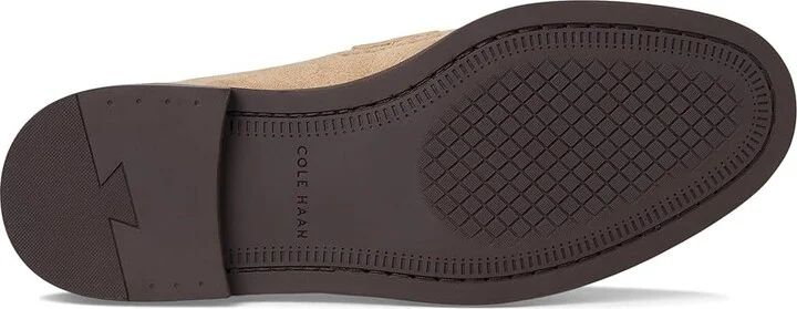 Cole Haan Pinch Prep Penny Loafer Men's Lace Up Wing Tip Shoes Birchbeige Suede/Dark Chocolate : 7 D - Medium, Leather - Image 3