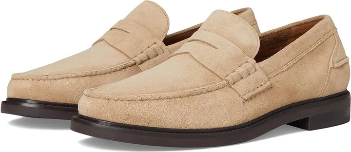 Cole Haan Pinch Prep Penny Loafer Men's Lace Up Wing Tip Shoes Birchbeige Suede/Dark Chocolate : 7 D - Medium, Leather