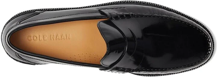 Cole Haan Pinch Prep Penny Loafer Men's Lace Up Wing Tip Shoes Black Brushoff : 11.5 W - Wide, Leather - Image 2