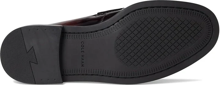 Cole Haan Pinch Prep Penny Loafer Men's Lace Up Wing Tip Shoes Burgundy Box Brush Off/Black : 11 D - Medium, Leather - Image 3