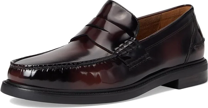 Cole Haan Pinch Prep Penny Loafer Men's Lace Up Wing Tip Shoes Burgundy Box Brush Off/Black : 11 D - Medium, Leather - Image 5