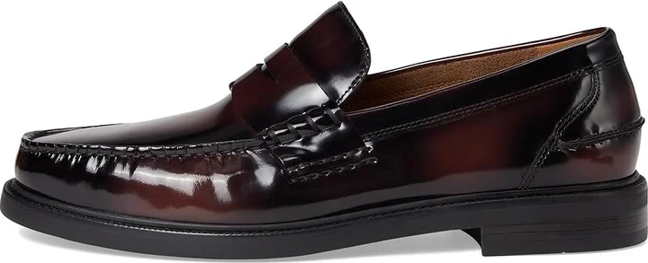 Cole Haan Pinch Prep Penny Loafer Men's Lace Up Wing Tip Shoes Burgundy Box Brush Off/Black : 11 D - Medium, Leather - Image 6
