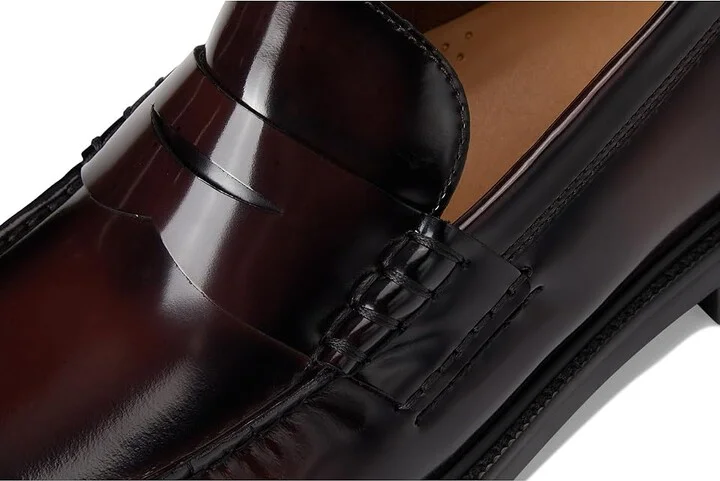 Cole Haan Pinch Prep Penny Loafer Men's Lace Up Wing Tip Shoes Burgundy Box Brush Off/Black : 11 D - Medium, Leather - Image 7