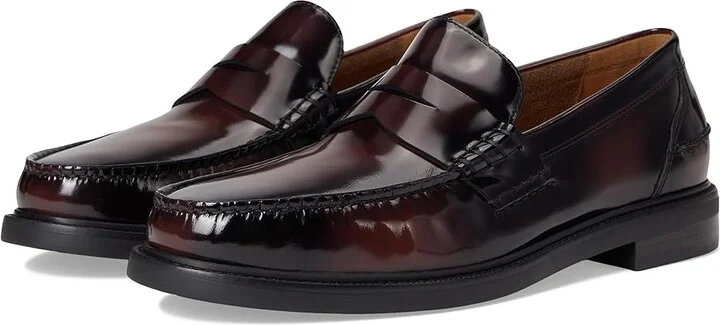 Cole Haan Pinch Prep Penny Loafer Men's Lace Up Wing Tip Shoes Burgundy Box Brush Off/Black : 11 D - Medium, Leather