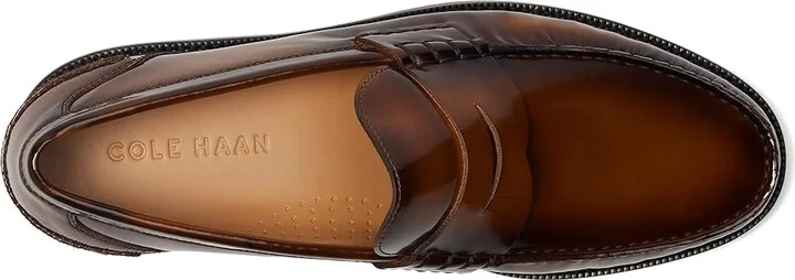 Cole Haan Pinch Prep Penny Loafer Men's Lace Up Wing Tip Shoes Dark Chocolate BOX Brush Off/Black : 9.5 D - Medium, Leather - Image 2
