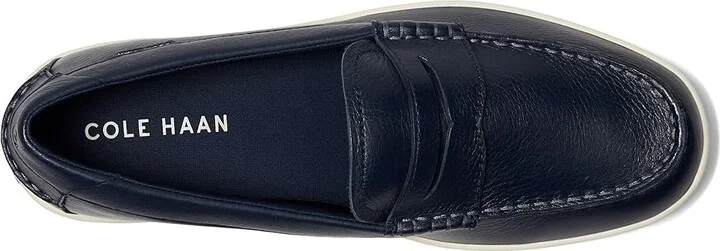 Cole Haan Pinch Weekender Penny Textured Men's Lace-up Boots Navy Blazer Pebbled Leather/Ivory : 8 D - Medium - Image 2
