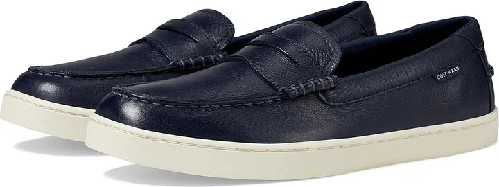 Cole Haan Pinch Weekender Penny Textured Men's Lace-up Boots Navy Blazer Pebbled Leather/Ivory : 8 D - Medium