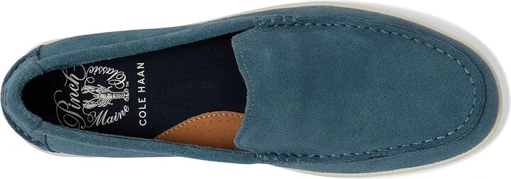 Cole Haan Pinch Weekender Venetians Men's Lace-up Boots China Blue Suede/Ivory : 7.5 D - Medium, Leather - Image 2