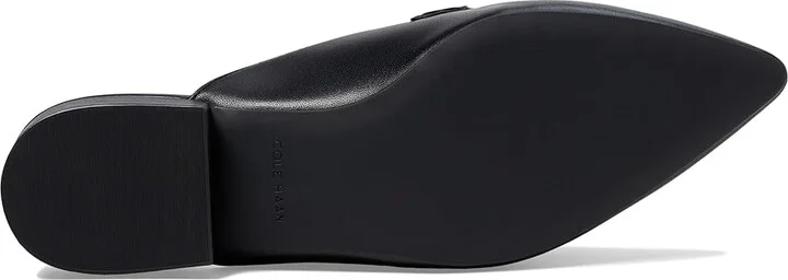 Cole Haan Piper Bow Mule Women's Flat Shoes Black Leather : 7.5 B - Medium - Image 3