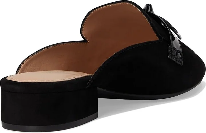 Cole Haan Piper Bow Mule Women's Flat Shoes Black Suede : 6 B - Medium, Leather - Image 4