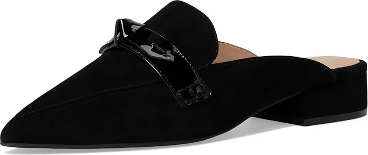 Cole Haan Piper Bow Mule Women's Flat Shoes Black Suede : 6 B - Medium, Leather - Image 5
