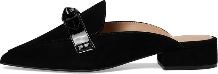 Cole Haan Piper Bow Mule Women's Flat Shoes Black Suede : 6 B - Medium, Leather - Image 6