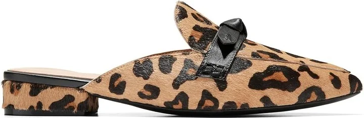Cole Haan Piper Bow Mule Women's Flat Shoes Leopard Haircalf Print : 7.5 B - Medium, Leather - Image 7