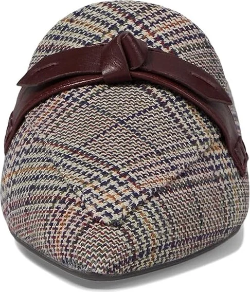 Cole Haan Piper Bow Mule Women's Flat Shoes Plaid Textle : 10 B - Medium, Leather - Image 2