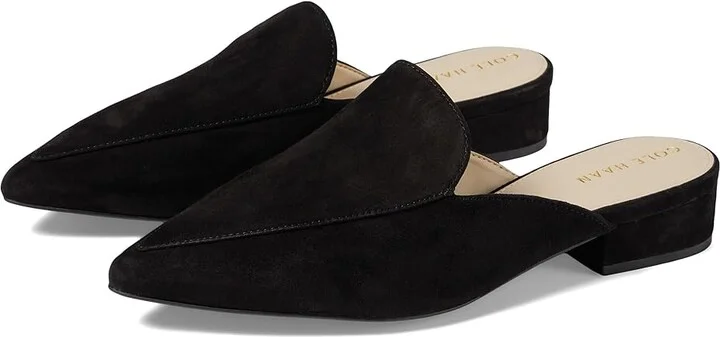 Cole Haan Piper Mule Women's Shoes Black Suede : 5 C - Wide