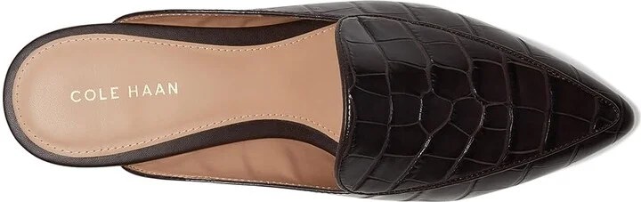 Cole Haan Piper Mule Women's Shoes Dark Chocolate Croc Print Leather : 8 B - Medium - Image 2