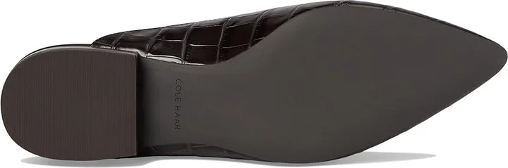 Cole Haan Piper Mule Women's Shoes Dark Chocolate Croc Print Leather : 8 B - Medium - Image 3
