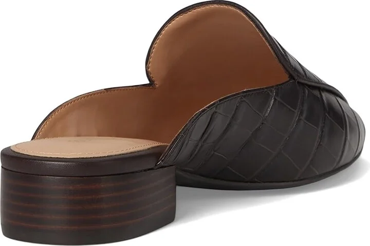 Cole Haan Piper Mule Women's Shoes Dark Chocolate Croc Print Leather : 8 B - Medium - Image 4