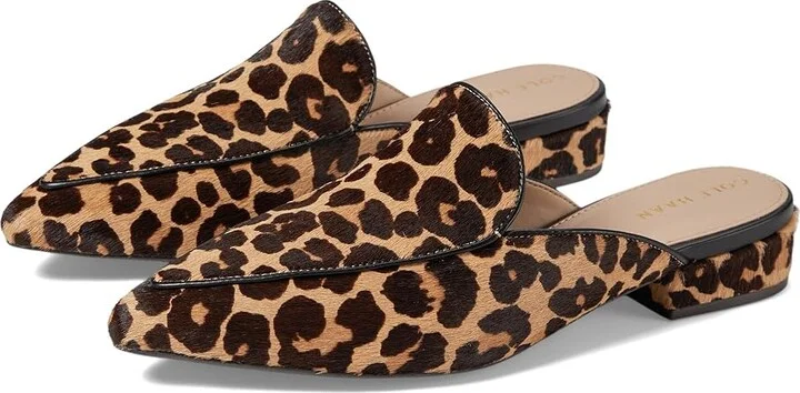 Cole Haan Piper Mule Women's Shoes Ocelot Haircalf : 8.5 C - Wide, Hair Calf